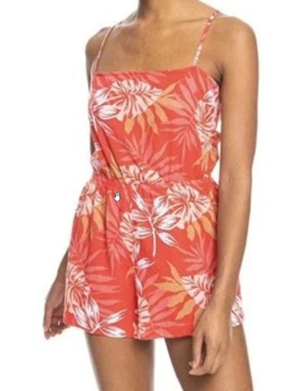 Roxy On Way Love Cotton Romper Swimsuit Cover Up Womens Size L